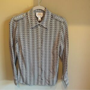 Talbots Silk Button Up Blouse Size 8